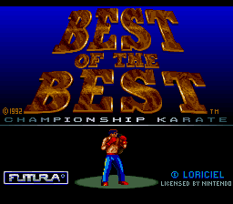 Best of the Best - Championship Karate (Europe) (Beta) Title Screen